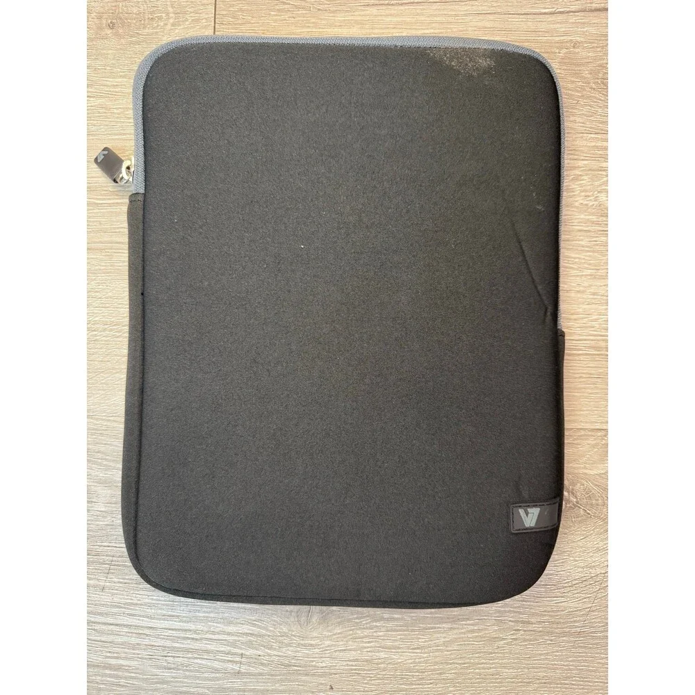 Black Padded Tablet Sleeve Case 10 x 8 Neoprene Zipper Cover